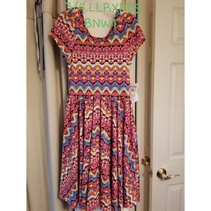 Lularoe Dot Dot Smile Lucy Cap Sleeve dress